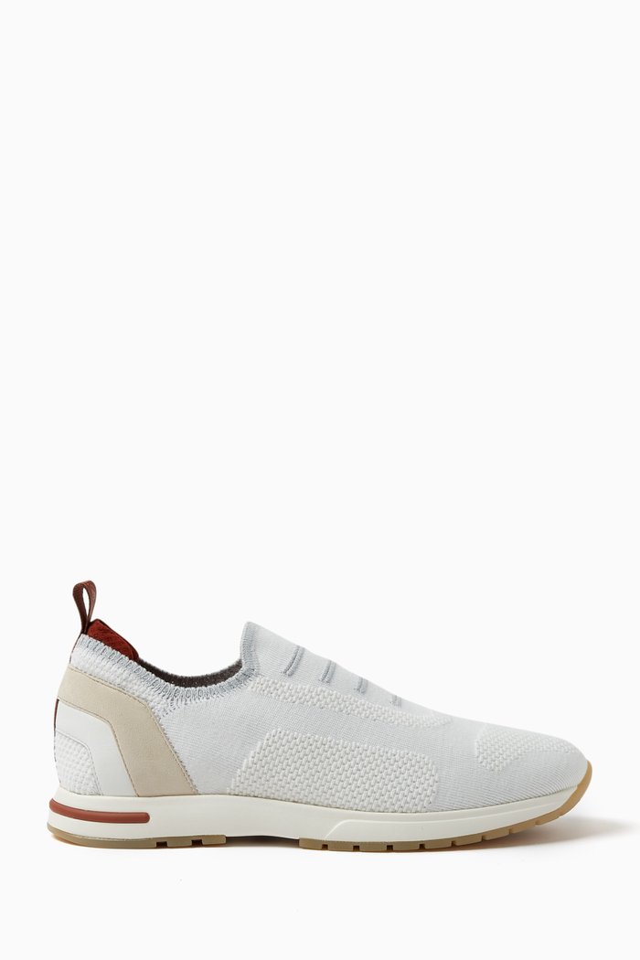 

360 Flexi Slip-on Sneakers in Knit, White