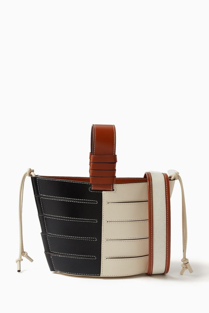 

Mini Diamond Tote Bag in Leather, Multicolour