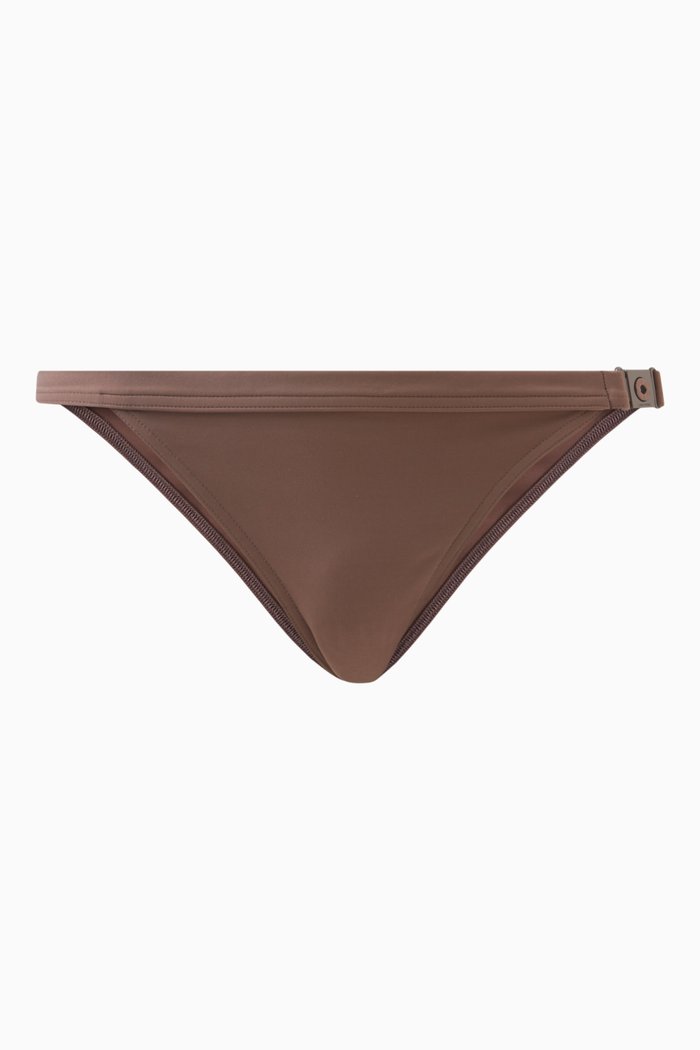 

Side Lock Bikini Briefs in Micro-fibre Jersey, Brown