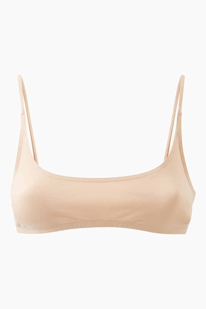 Sporty Bandeau Bikini Top in Micro-fibre Jersey, Pink