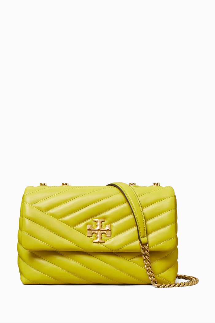 

Small Kira Convertible Shoulder Bag in Leather, Green