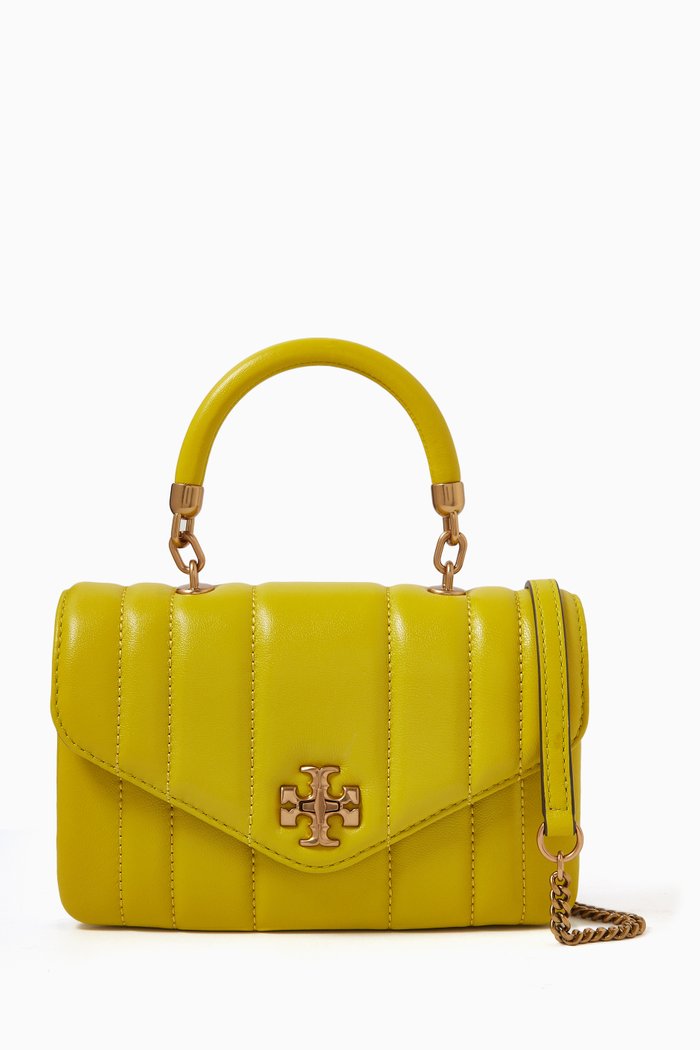 

Mini Kira Top-handle Bag in Quilted Nappa, Green