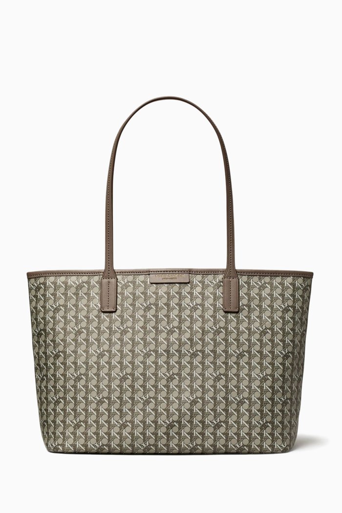 

Small Ever-ready Zip Tote Bag in Coated-canvas, Grey