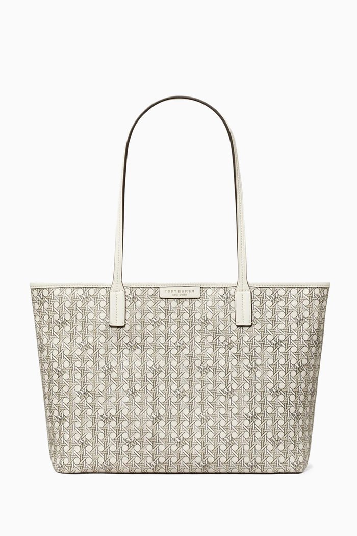 

Ever-ready Zip Tote Bag in Coated-canvas, White