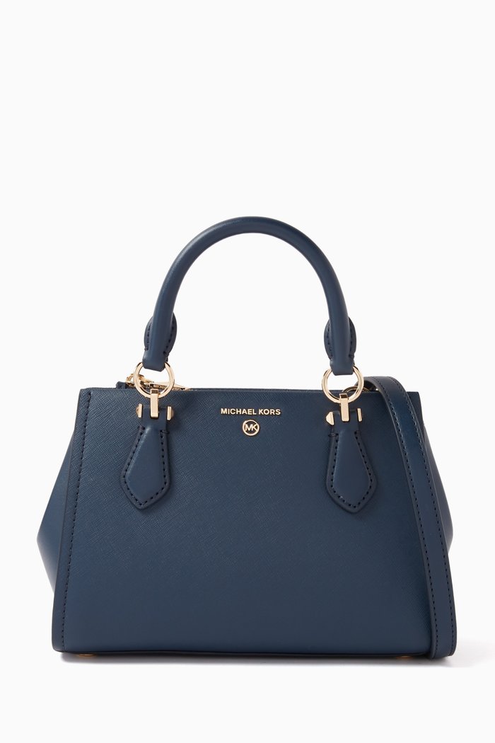 

Marilyn Small Crossbody Bag in Saffiano Leather, Blue