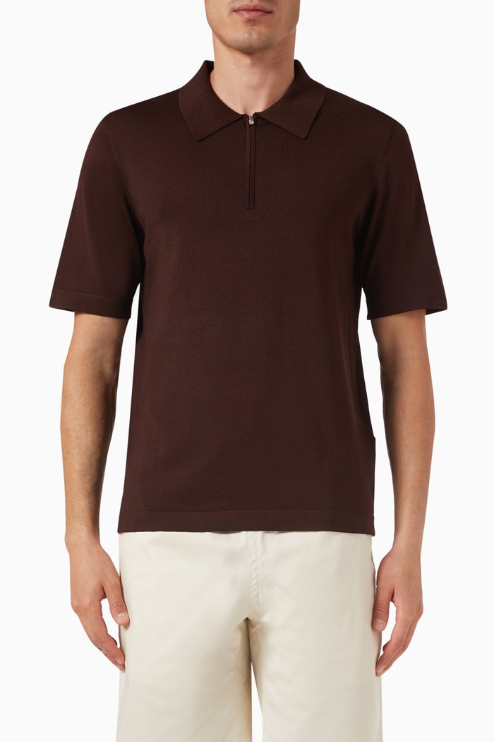 

Half-zip Polo Shirt in Viscose-blend, Multicolour
