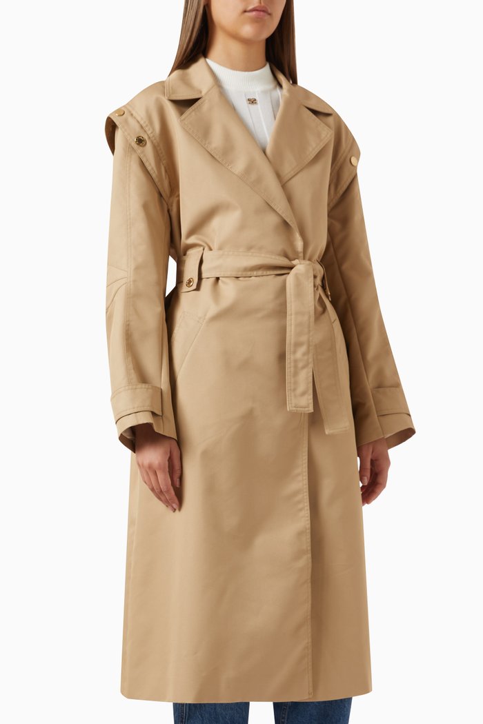 

Samuel Trench Coat in Cotton-blend, Neutral