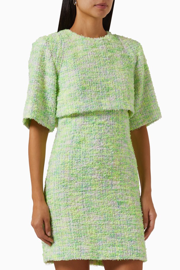 

Agy Mini Dress in Tweed, Green