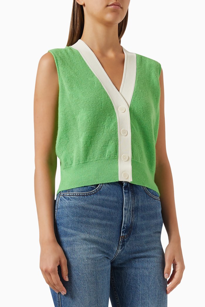 

Tranquille Cardigan in Wool & Cashmere-knit, Green