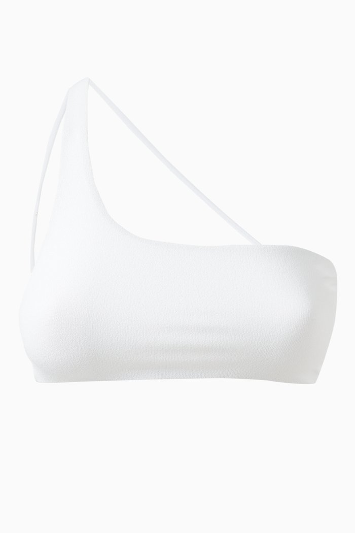 

Apex One-shoulder Bikini Top, White