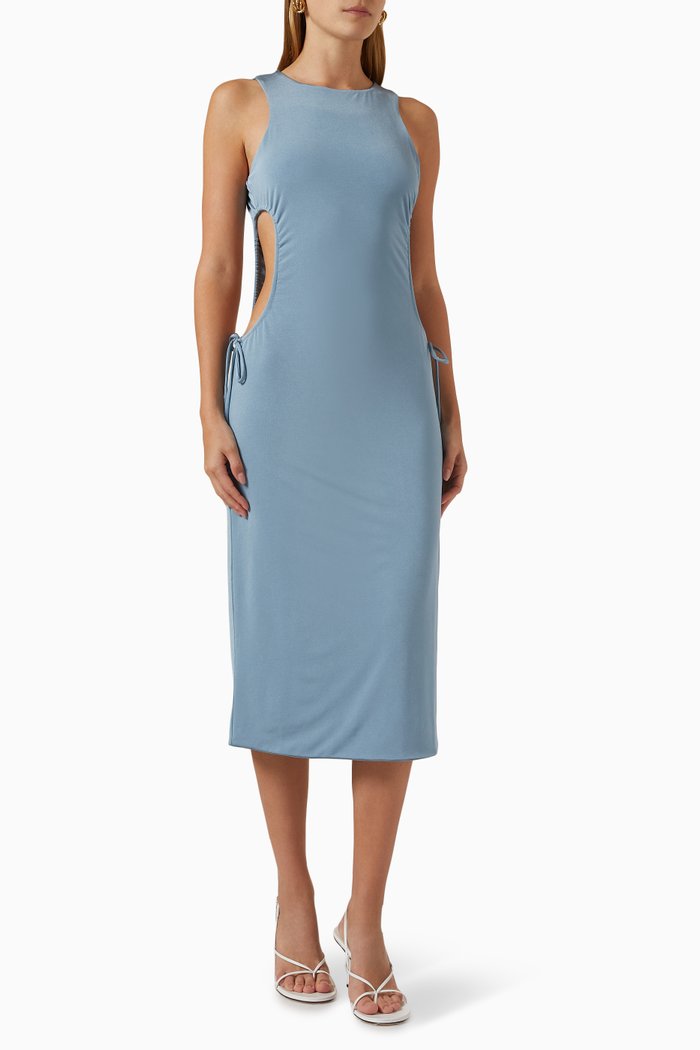 Callie Midi Dress, Blue