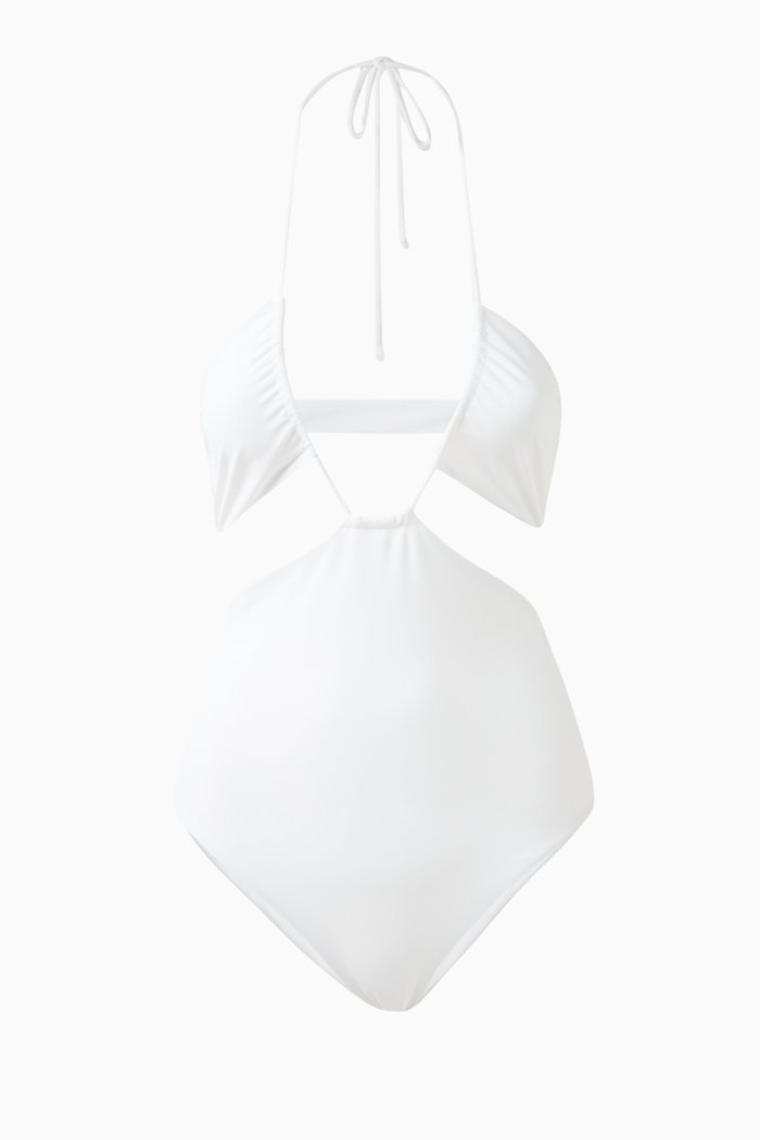 

Layla Cut-out One-piece Swimsuit, White