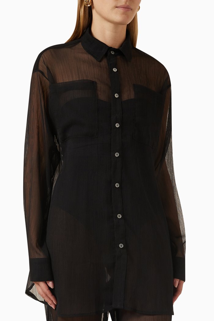 

Mika Sheer Top, Black
