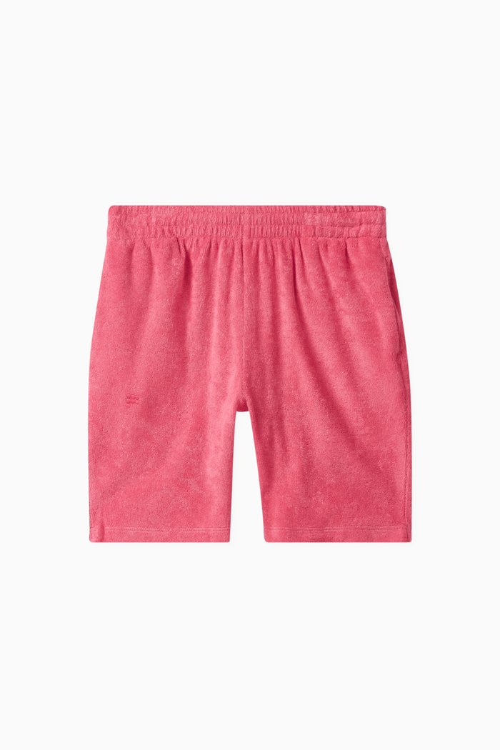 Towelling Shorts in Organic-cotton, Pink