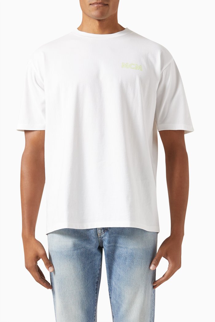 Logo T-shirt in Cotton Jersey, White