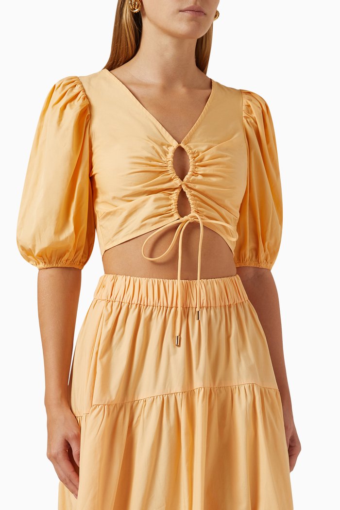 

Piper Crop Top in Cotton, Orange