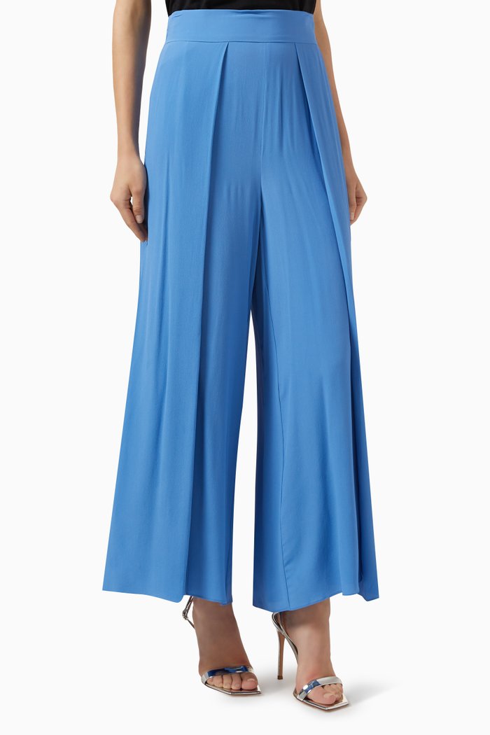 

Ossido Pants in Crepe de Chine, Blue