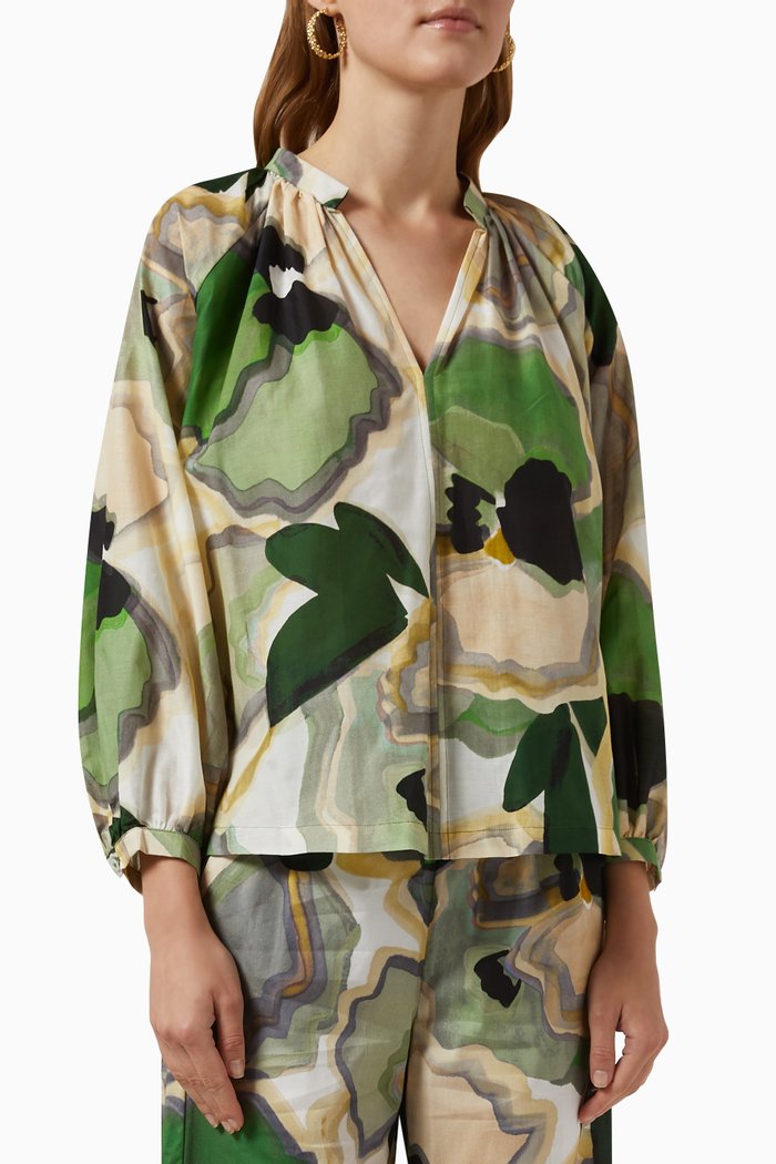

Istrice Shirt in Cotton Blend, Green