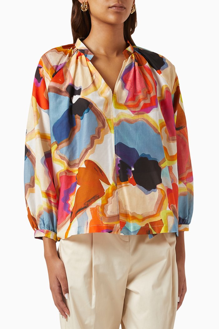 

Istrice Shirt in Cotton Blend, Orange