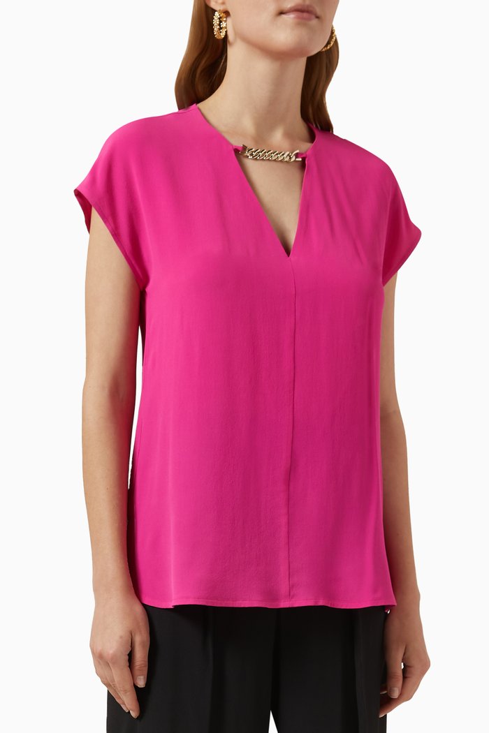 

Aster Shirt in Silk Blend, Pink