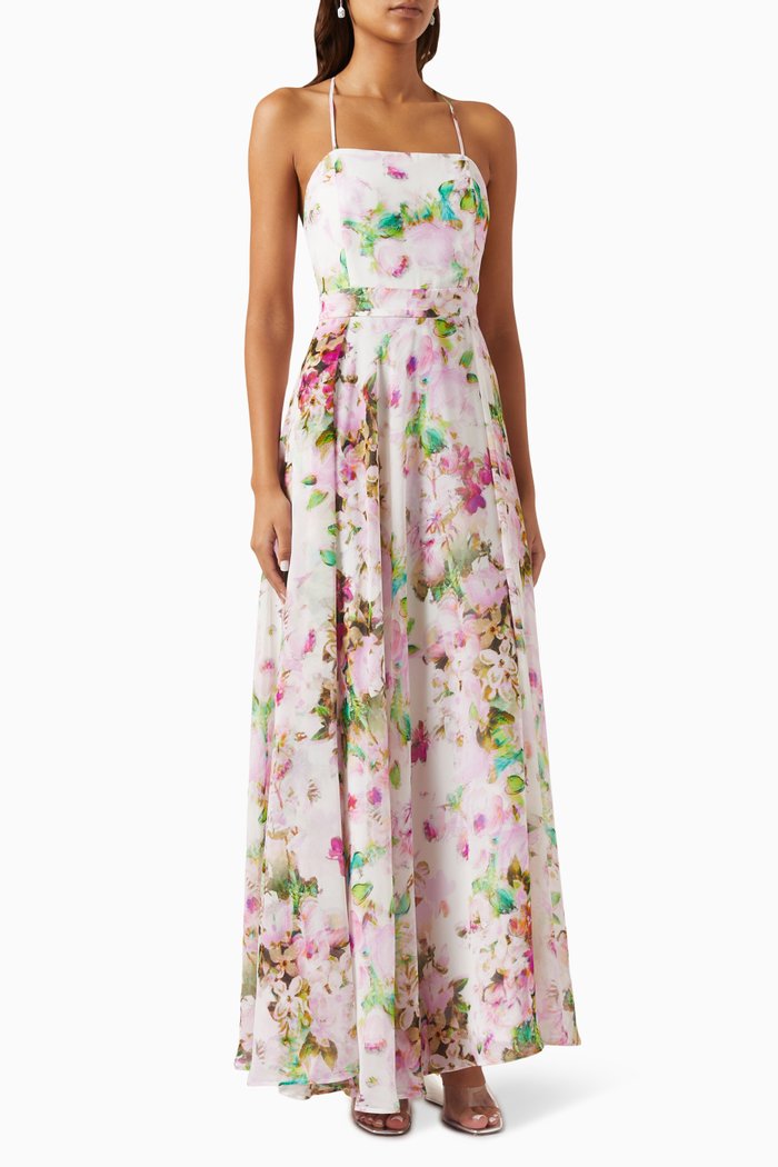 

Tonaca Maxi Dress in Georgette, Multicolour