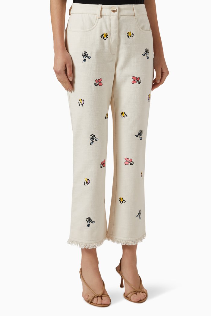 

Ester Pants in Cotton Blend, White