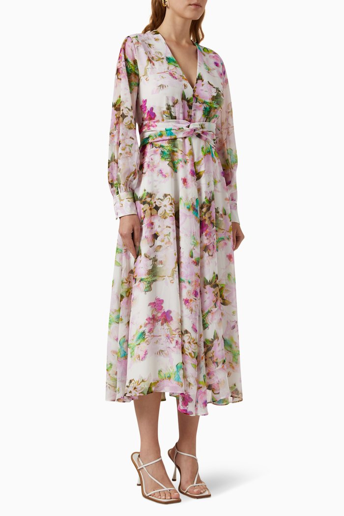 

Fervore Midi Dress in Georgette, Pink