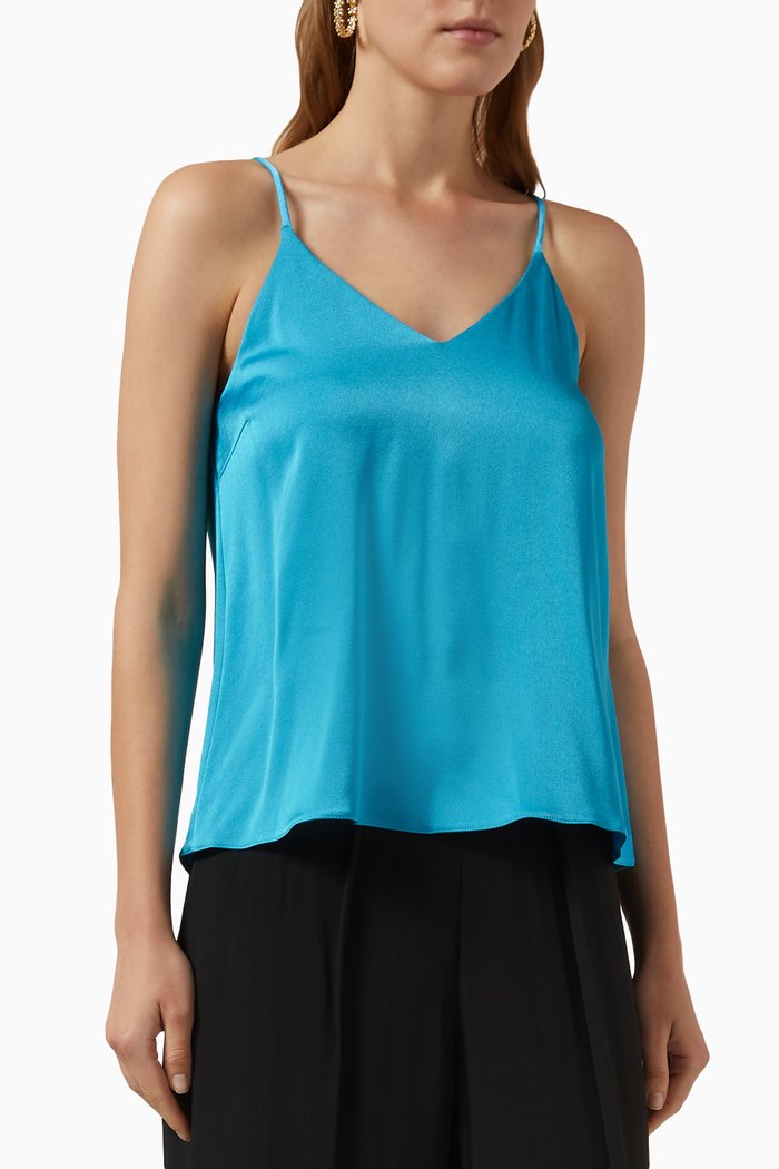 

Isole Top in Satin, Blue