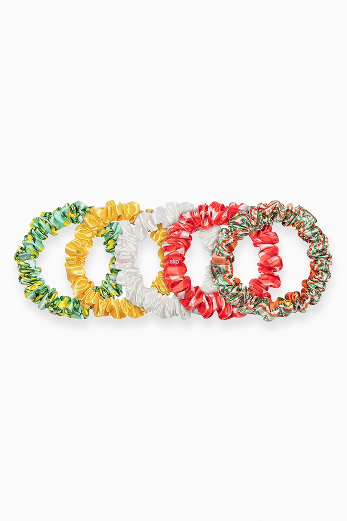 

Multi Midi Scrunchies, Set of 5, Colourless