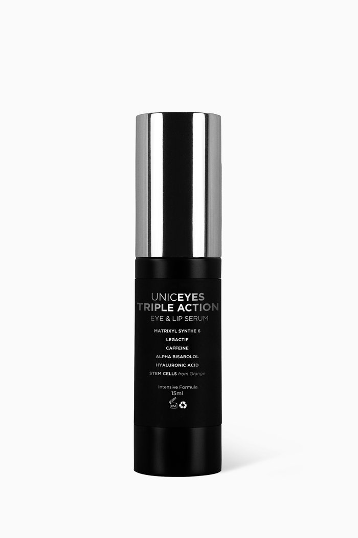 UNICEYES Triple Action Eye & Lip Serum, 15ml, Colourless