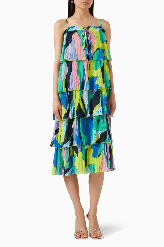 

Yaspimo Strap Midi Dress in Crepe, Blue