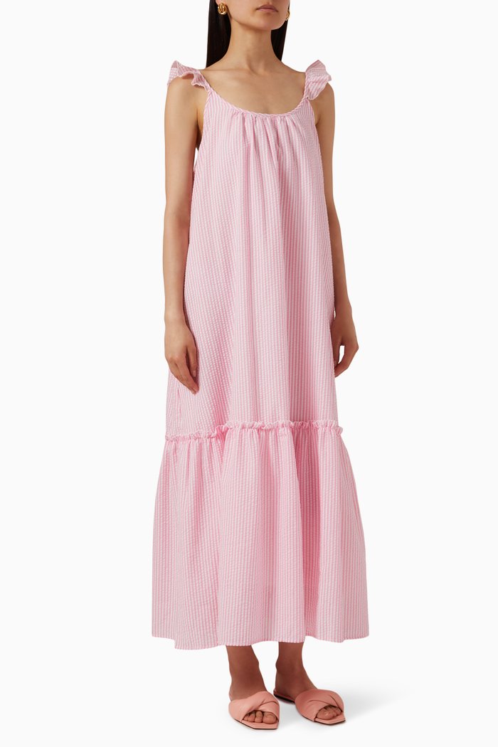 

Yastia Midi Dress in Organic Cotton, Pink