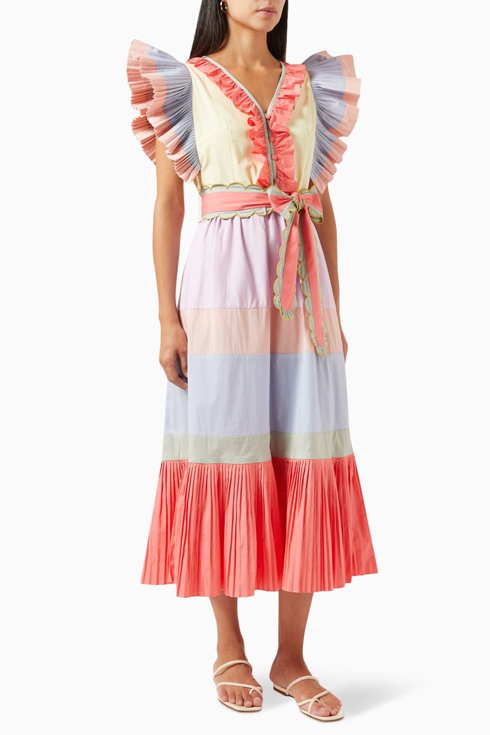 

Marcellene Colour-blocked Midi Dress, Multicolour