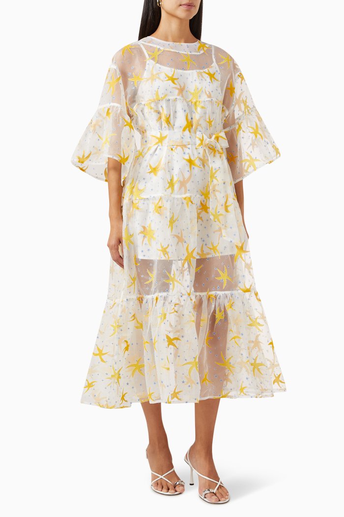 

Oceane Jacquard Midi Dress, Yellow