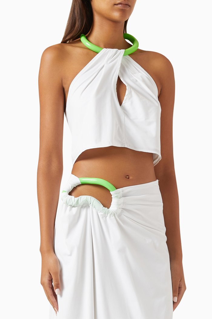 

Tootsie Crop Top in Stretch-nylon, Neutral
