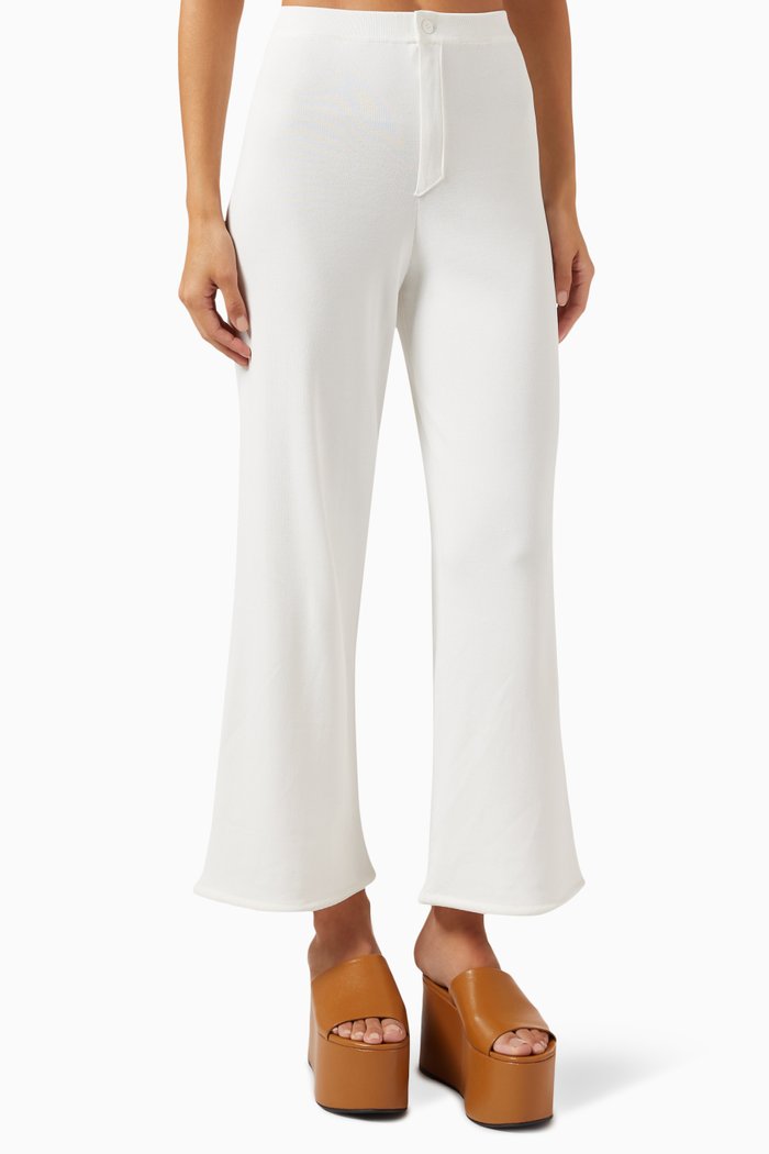 

Cropped Jabber Pants in Viscose, Neutral