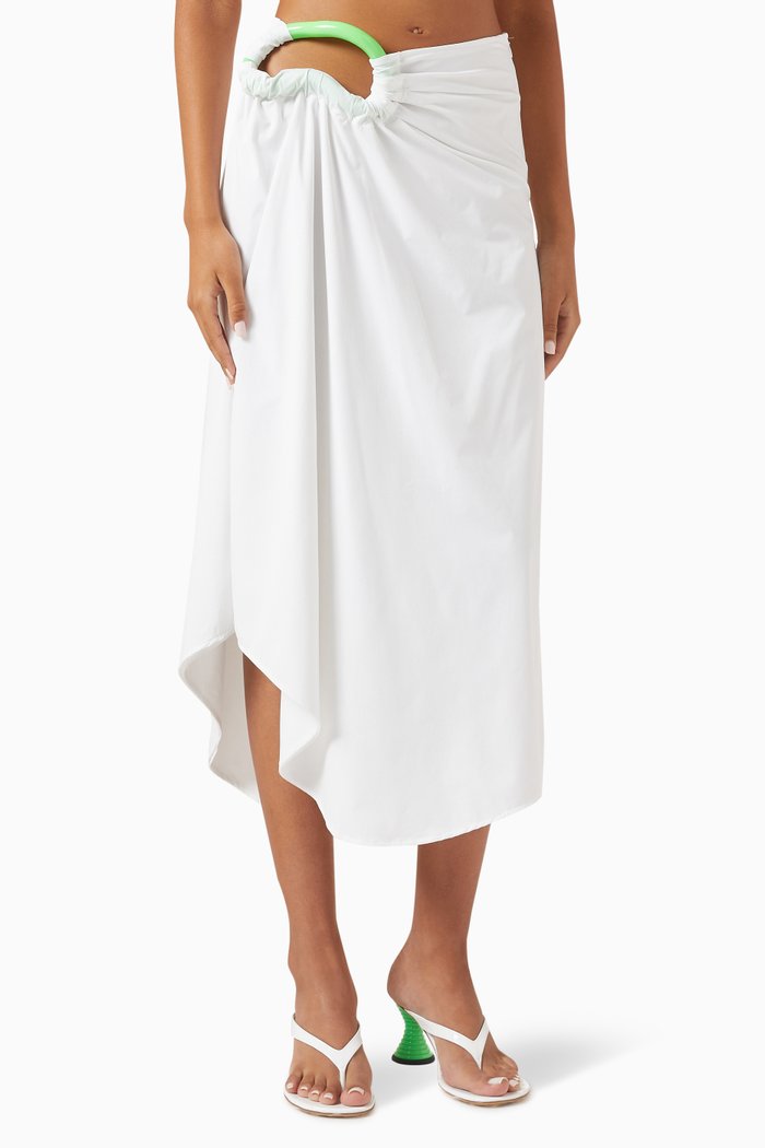 

Aura Midi Skirt in Stretch-nylon, Neutral