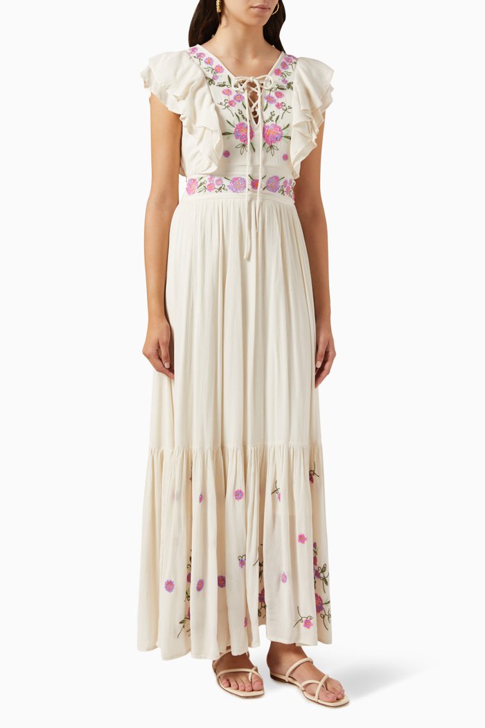 

Yashella Maxi Dress in Viscose, Neutral