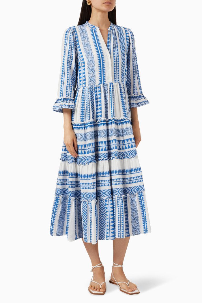 

Yasanine Midi Dress in Organic Cotton, Neutral