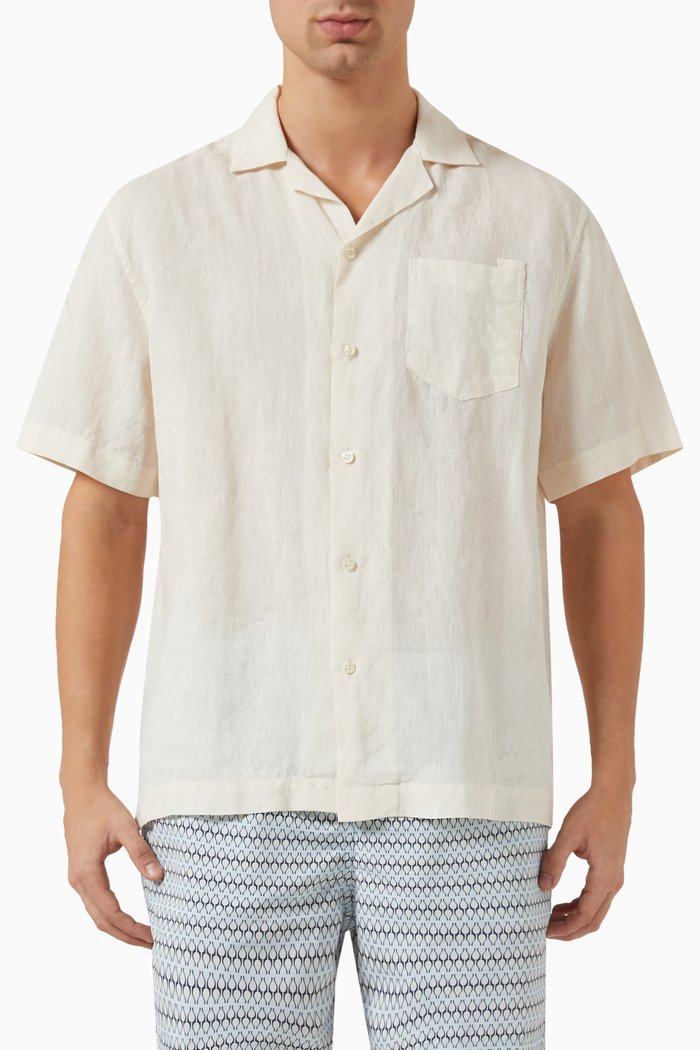 

Angelo Shirt in Linen, Neutral