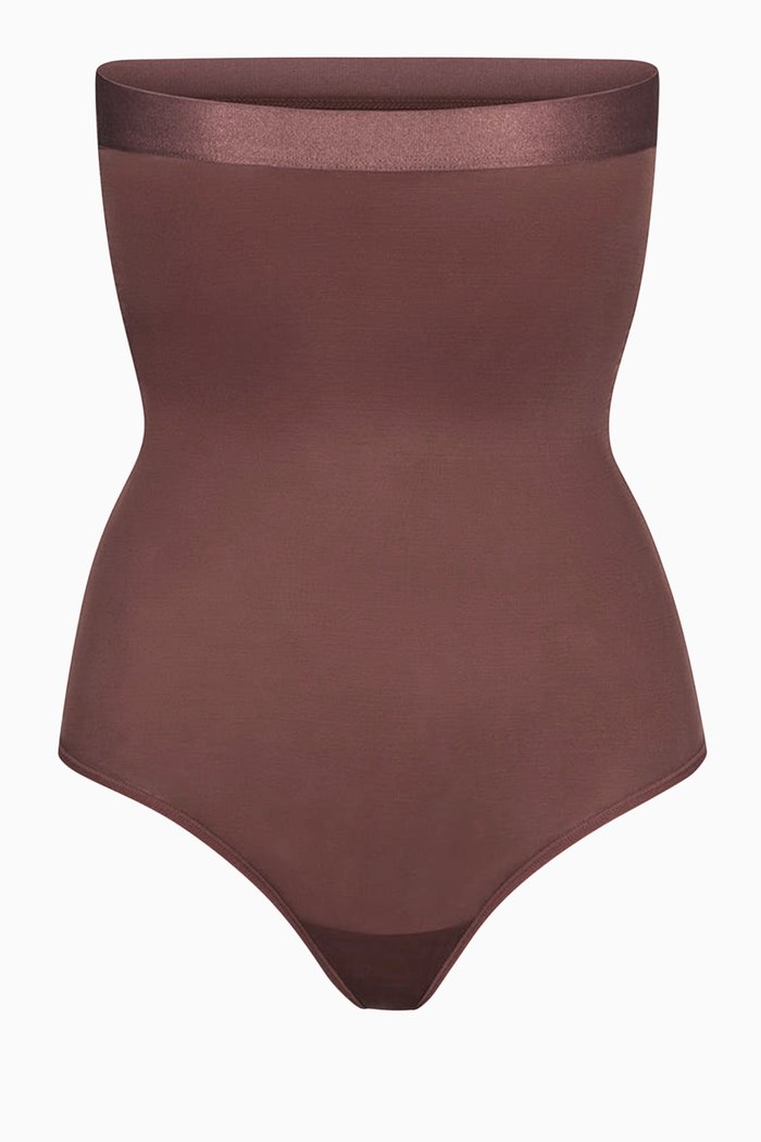 Barely There High-waist Thongs, Brown