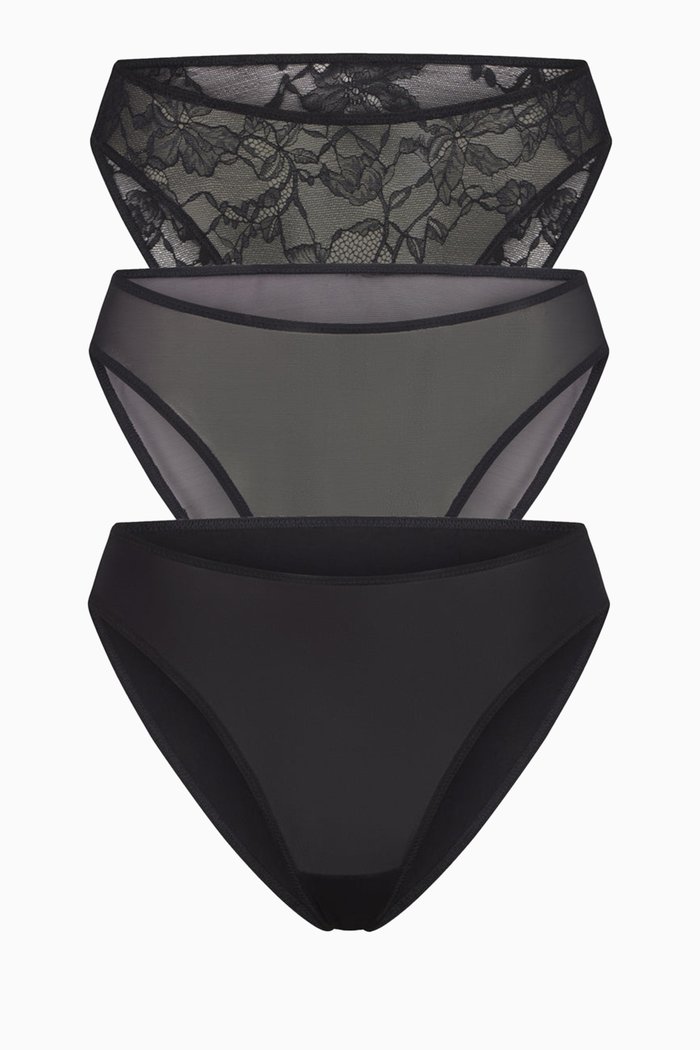 

Mid-rise Briefs Pack, Set of 3, Black