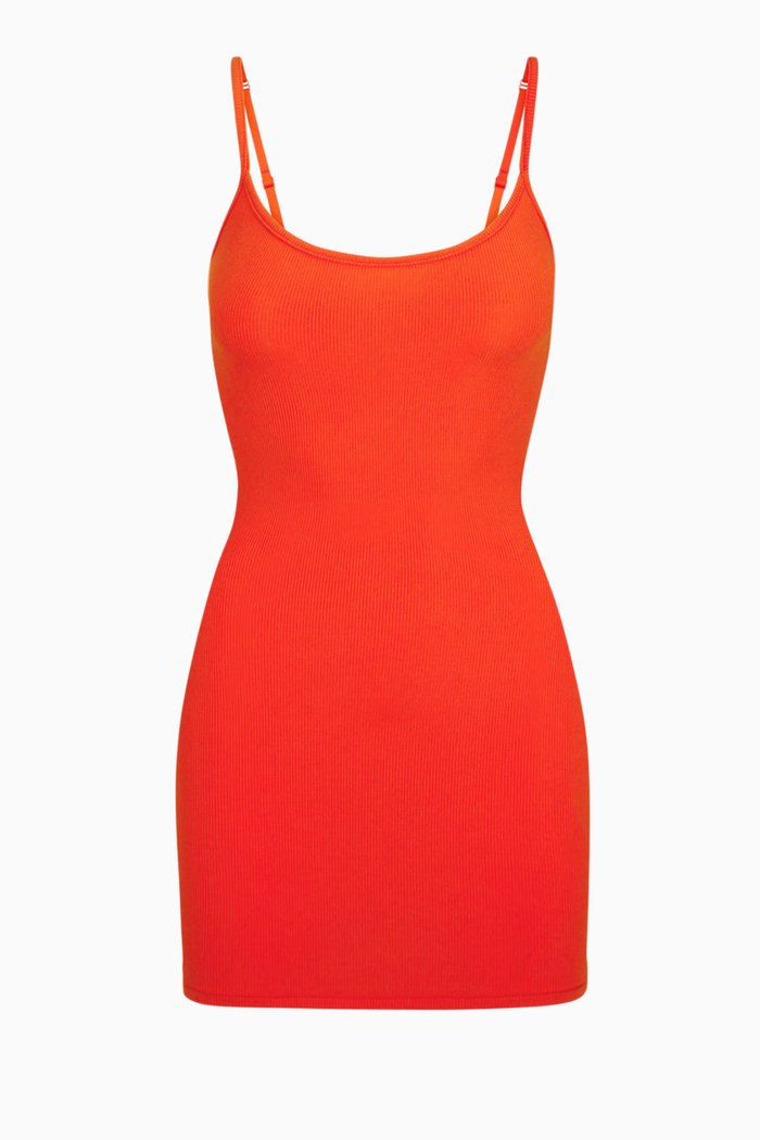 

Soft Lounge Mini Slip Dress in Stretch-modal, Red