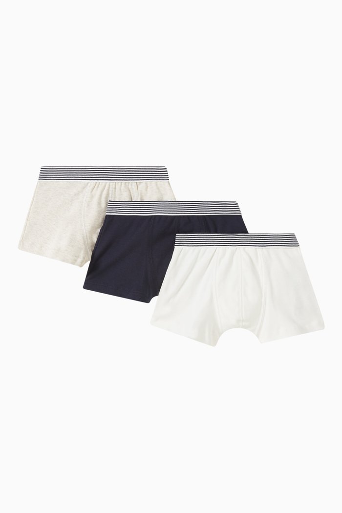 

Assorted Boxer Shorts in Organic Cotton, Set of 3, Multicolour