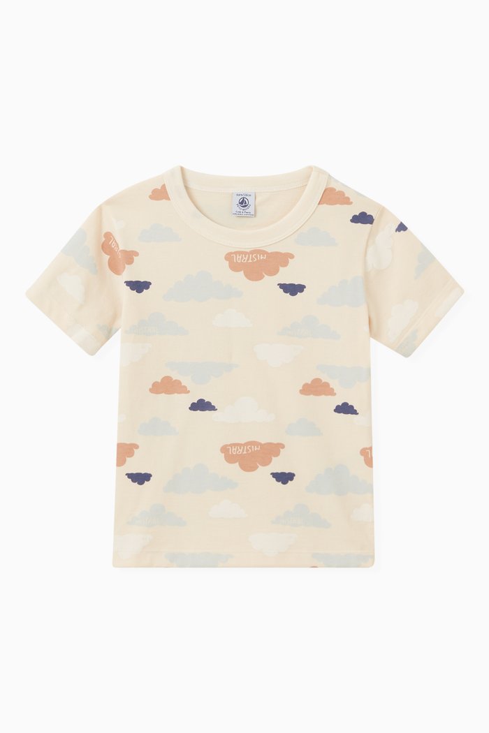 

Clouds-print T-shirt in Cotton, Multicolour