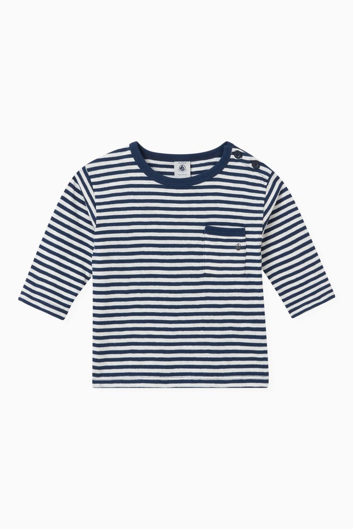 

Stripes-print T-shirt in Cotton, Multicolour