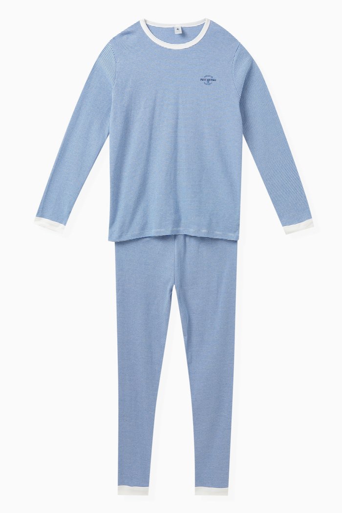 

Pinstriped Pyjama Set in Cotton, Multicolour