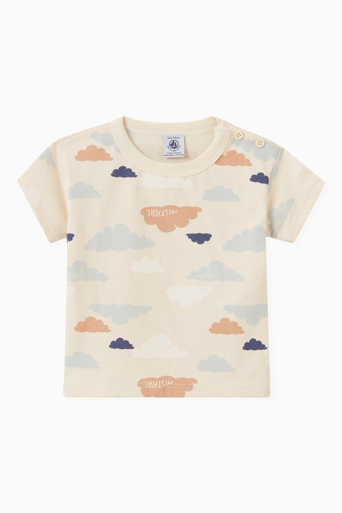 

Cloud-print T-shirt in Cotton, Multicolour