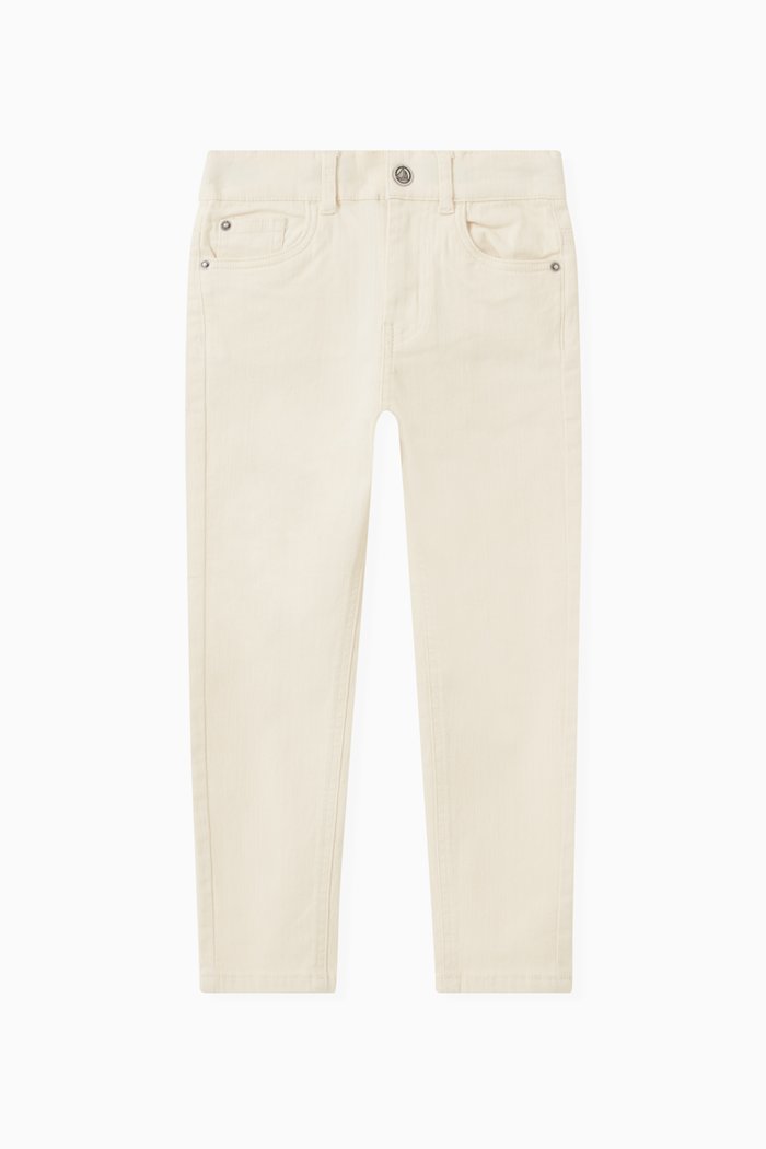 

Plain Denim Pants in Cotton, Neutral