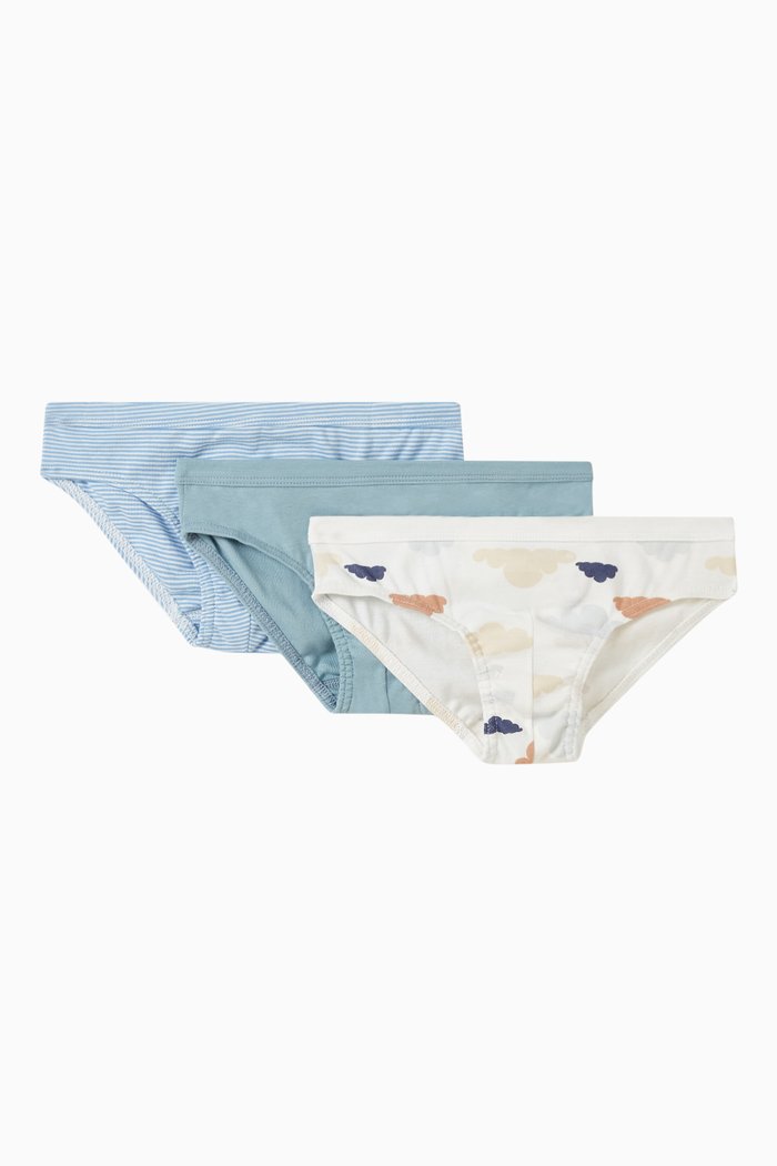 Briefs in Cotton, Set of 3, Multicolour